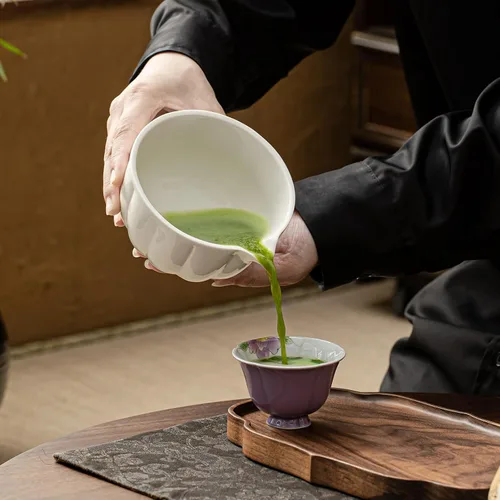 Vista 5 de Juego de batidor de matcha, juego de matcha incluye cuenco de cerámica para matcha, batidor de bambú, cuchara, soporte para Chasen, tamiz, kit