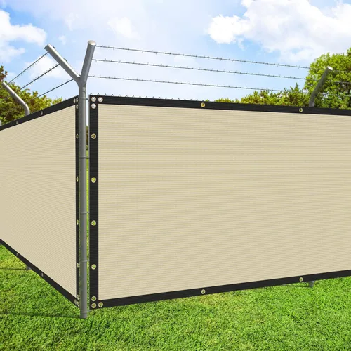 Vista 9 de ECOOPTS Valla de privacidad de 6'x12' para cerca exterior con ojales de cobre, apta para cercas comerciales y jardines residenciales al aire libre