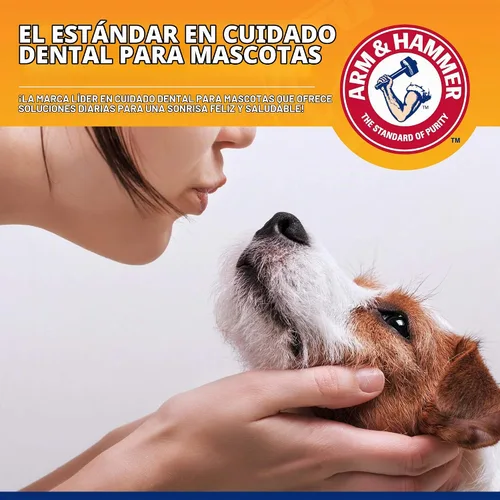 Vista 5 de Pasta dental para perros, sabor carne de res Arm & Hammer Advanced Care Enzymatic Fórmula enzimática de bicarbonato de sodio, sabor a carne