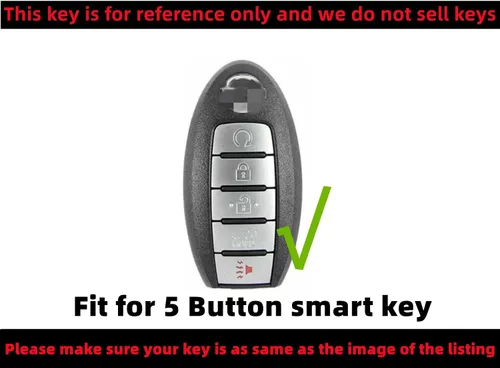 Vista 3 de REPROTECTING Funda de llave de goma de silicona Compatible con Nissan Altima SR Armada SL Maxima Murano Pathfinder Rogue Titan Versa Sentra