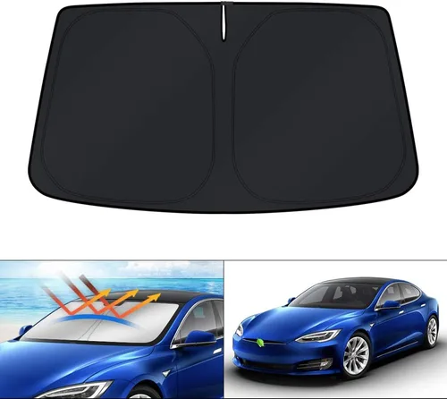 Vista 171 de KUST - Parasol plegable para parabrisas para BMW X1 E84, accesorios 2011 2012 2013 2014 2015, protector de visera de sol ajustable que bloquea