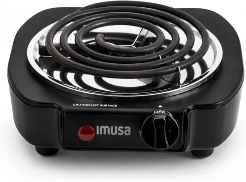 Vista 11 de Cocina eléctrica de una hornilla IMUSA USA GAU 80305 de 1100 vatios en color negro, quemador doble 1500 W, Negro