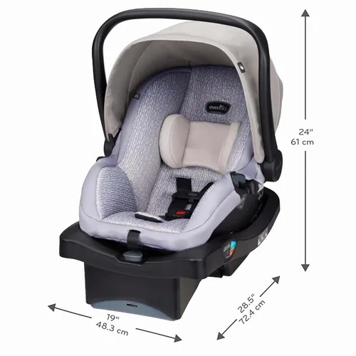 Vista 8 de Evenflo LiteMax 30 Asiento infantil para automóvil (River Stone)