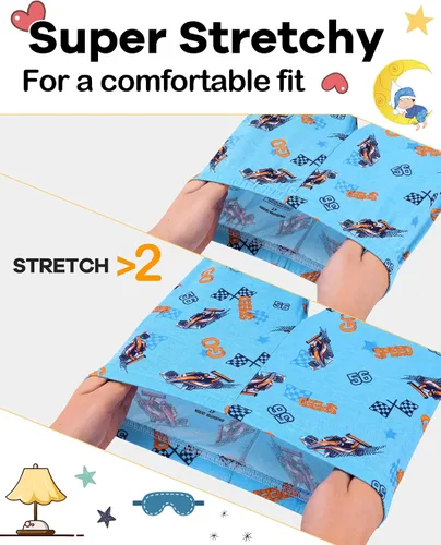 Vista 3 de DAUGHTER QUEEN Pijama para niños de 4 piezas, 100% algodón, talla 18 meses a 12 años