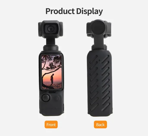 Vista 3 de Funda protectora para DJI Osmo Pocket 3, Funda de silicona Bolsillo 3 Funda de cámara Protector de piel (negro)