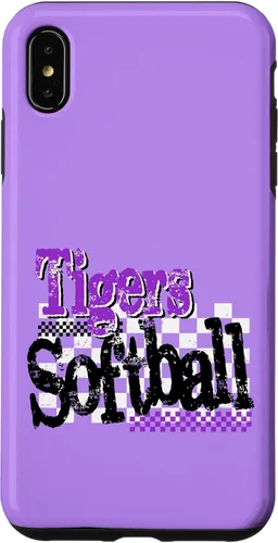 Vista 11 de Tigers Softball Mom Purple Tiger Pride Game Day School Case for iPhone 17