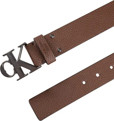 Vista 4 de Calvin Klein Cinturón casual CK con hebilla recortada con monograma para hombre