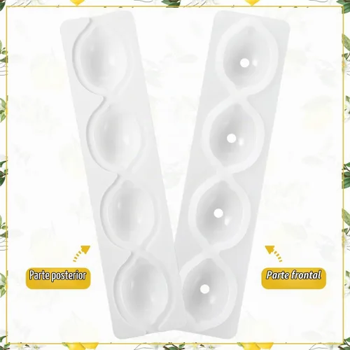 Vista 9 de DOITOOL Molde de silicona de limón, molde de pastel de mousse en forma de limón 3D, 4 cavidades DIY Baking Mold for Fondant Dessert, Mousse