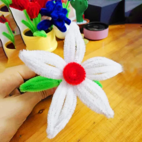 Vista 5 de 400 limpiapipas de felpilla blanca para decoración de manualidades (0.236 in x 12 pulgadas)