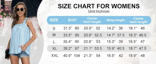 Vista 5 de WIHOLL Camisetas sin mangas para mujer, cuello cuadrado, ajuste holgado, lindas camisetas de verano