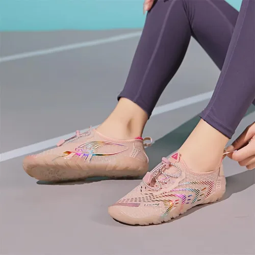Vista 6 de Zonkacen Zapatos de agua cómodos de secado rápido para mujer, para playa, natación, surf