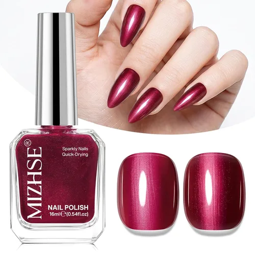Vista 54 de MIZHSE Esmalte de uñas blanco perla de secado rápido, esmalte de uñas