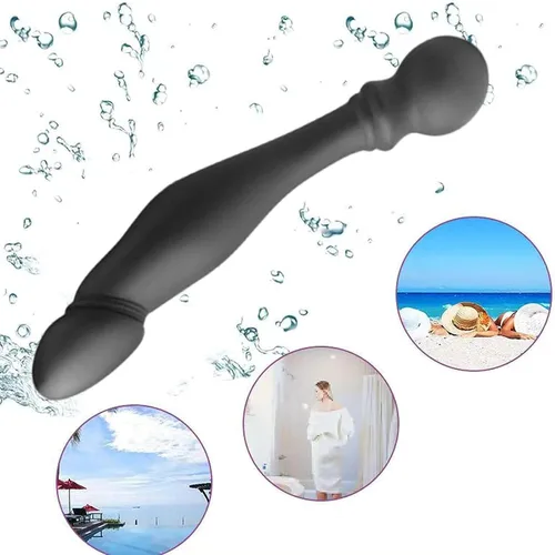 Vista 8 de Consolador de silicona masajeador de próstata, estimulación del punto G, cuentas anales para el pene, tapones anales de silicona impermeables