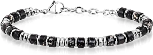 Vista 19 de SIUMAL Pulsera para hombre, pulseras bohemias de acero inoxidable para hombres, pulseras de cuentas, regalos de joyería para marido, padre, amigos