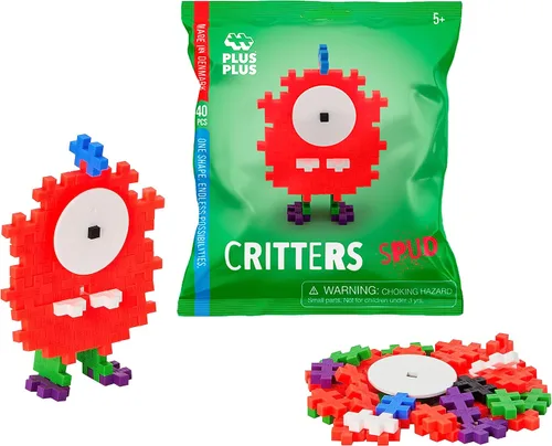Vista 3 de PLUS PLUS Critter Fun Pack, Original - Juego de bloques de construcción de rompecabezas 3D, 160 piezas entrelazadas, actividades divertidas