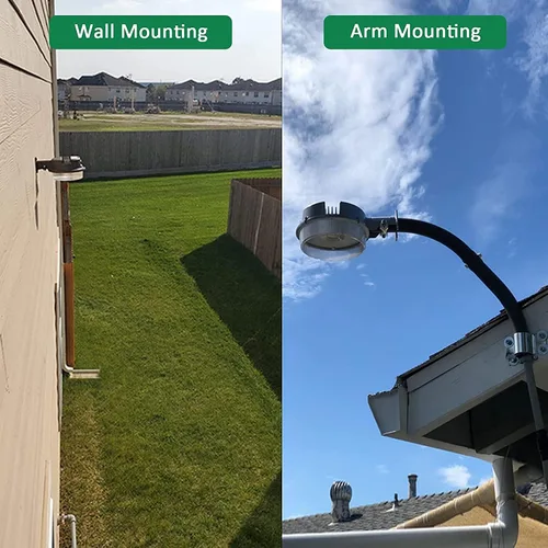 Vista 5 de Luz LED de granero 50W, luz de día 5000K 6500LM del atardecer al amanecer al aire libre con fotocélula, equivalente a 400W MH/HPS, luz de seguridad