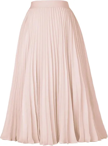 Vista 195 de GRACE KARIN - Falda plisada de gasa para mujer, con cintura alta y elástica, vuelo, corte acampanado y longitud por debajo de la rodilla