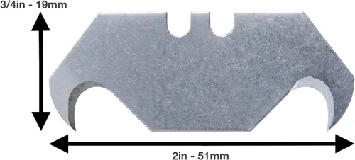 Vista 3 de Cuchillas de cuchillo utilitario, repuestos de cuchillas de corte, 10 paquetes, una de cada una de las cuchillas estándar, cuchillas de gancho