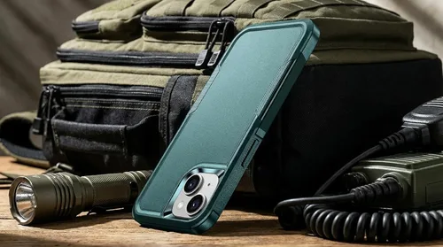 Vista 7 de Funda a prueba de golpes para iPhone 15, [protección contra caídas de grado militar de 15 pies], con 2 protectores de pantalla de vidrio templado
