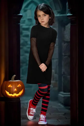 Vista 4 de BesserBay Ropa de vampiro de Halloween para niñas de 4 a 12 años