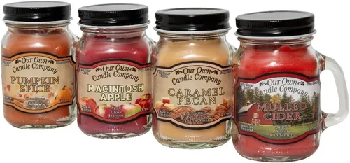 Vista 26 de Grandma's Kitchen - Mini vela perfumada en tarro Mason de Our Own Candle Company, 3.5 onzas (paquete de 4)