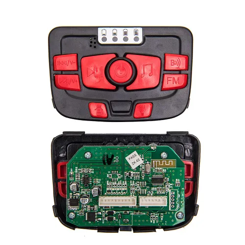Vista 3 de Interruptor de control medio de energía de vehículo eléctrico para niños de 12 V, conexión Bluetooth multifunción, pantalla de música, placa