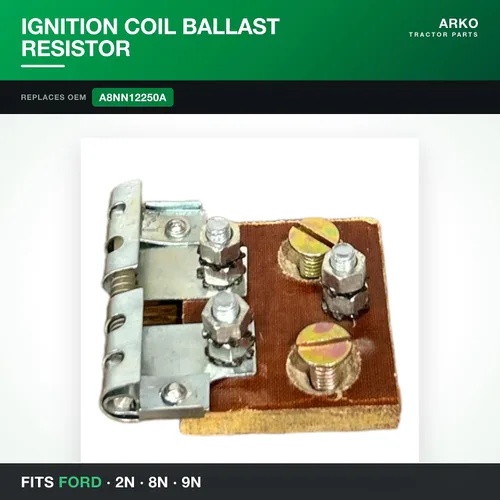Vista 3 de Compatible con Ford Tractor 2N 8N 9N Conjunto de resistencias de bobina de encendido A8NN12250A 12V a 6V Balasto de conversión Reductor de voltaje