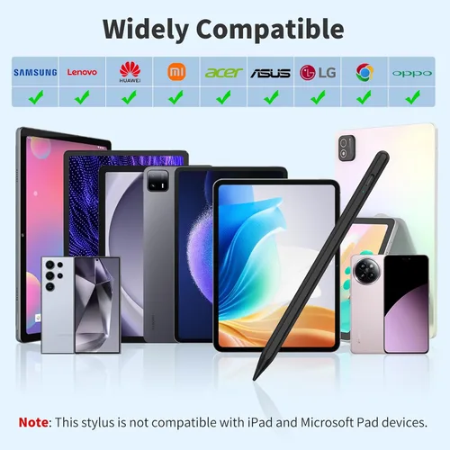 Vista 4 de Lápiz capacitivo para pantallas táctiles iOS y Android, lápiz activo para Samsung, lápices capacitivos digitales inteligentes