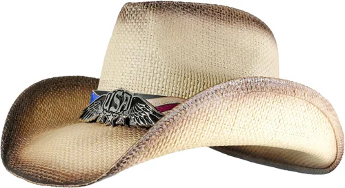 Vista 8 de GrinderPUNCH sombrero de vaquero clásico con la bandera americana Bandera antigua