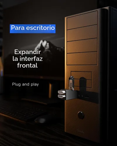Vista 7 de FORIDA Adaptador USB de 3 Puertos, Hub USB con USB 3.0 y Adaptador USB Doble, Divisor USB Portátil 1 en 3 Salidas para Teclado, Disco Duro Móvil