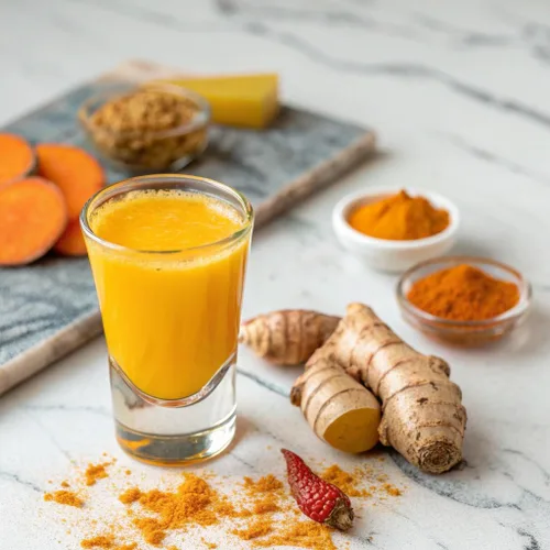 Vista 3 de Vive Organic Immunity Boost Cayena, shot de jengibre y cúrcuma (botella de 2 onzas)