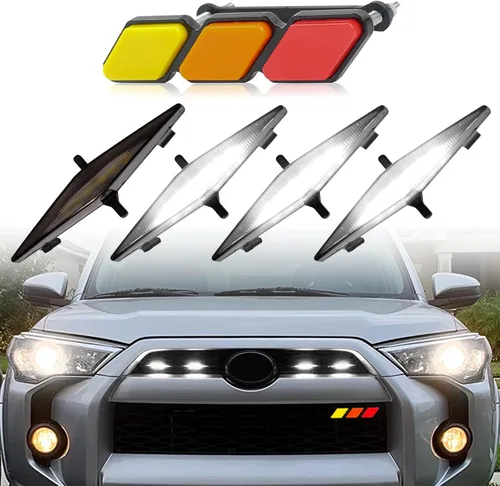 Vista 11 de 4 piezas de luces LED Amber para parrilla de 2014-2019 Toyota 4runner TRD Pro SR5 Off-Road Limited, luces Raptor para 4Runner TRD Pro 2020-2024 solo