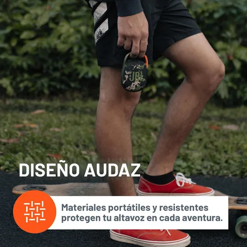 Vista 7 de JBL Clip 4: Altavoz portátil con Bluetooth, batería incorporada, característica impermeable y a prueba de polvo
