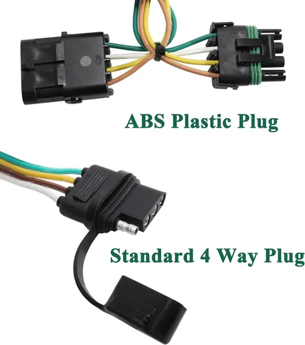 Vista 5 de Oyviny Arnés de cableado de remolque personalizado de 4 vías 55315 para Chevy y GMC C/K Pickup 1988-2000 + adaptador