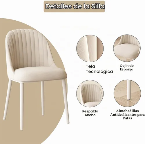Vista 8 de Guyii Juego de mesa de comedor con 6 sillas, juego de mesa de cocina moderno, mesa de comedor interior para cocina, bar, sala de estar, rincón