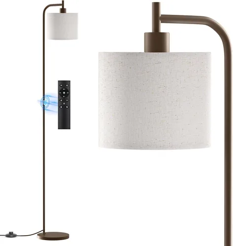 Vista 12 de Lámpara de pie con pantalla de lino, lámpara de pie alta regulable con control remoto y 3 temperaturas de color, modernas lámparas de pie de esquina
