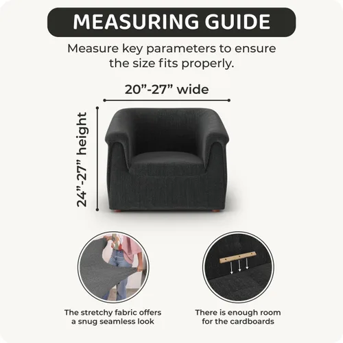 Vista 4 de PAULATO BY GA.I.CO. Funda elástica para sillón de 1 pieza, funda bielástica para silla de club, protector de muebles para sillón de bañera, lavable