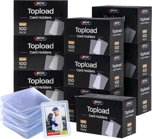 Vista 13 de BCW 3x4 Standard Topload Card Holders for 35 Pt Trading Cards, 100 Count