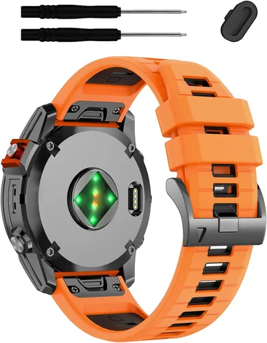 Vista 16 de Correa de reloj QuickFit de silicona de 1.024 in para Garmin Fenix 9/8 Paquete de 3 1