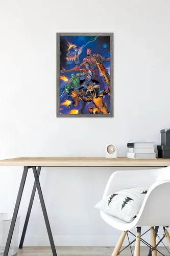 Vista 6 de Trends International Marvel Comics Guardianes de la Galaxia - Póster de pared con gritos grupales, 22.4 pulgadas de largo x 14.7 pulgadas, versión