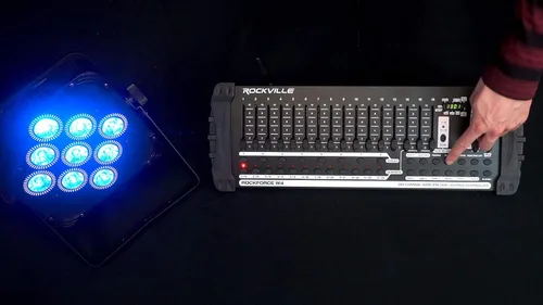 Vista 7 de Rockville ROCKFORCE - Controlador de iluminación DMX de luz y niebla con canales