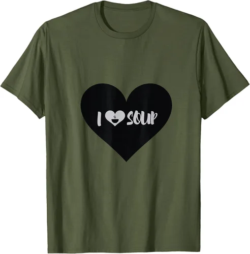 Vista 73 de I Love Soup - Camiseta de regalo con forma de corazón, Blanco, S Asfalto