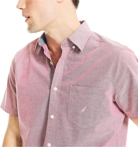 Vista 5 de Nautica Camisa Oxford de manga corta para hombre