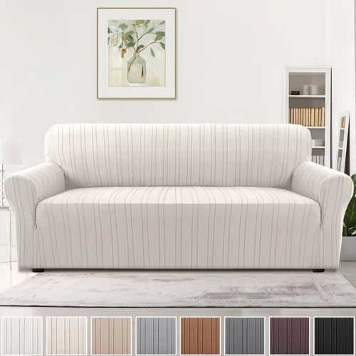 Vista 43 de H.VERSAILTEX Fundas de Loveseat de Alta Elasticidad, Funda de Sofá de 1 Pieza Antideslizante con Parte Inferior Elástica, Fundas de Sofá Gruesas