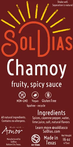 Vista 4 de SolDias Chamoy Salsa vegana afrutada y picante sin conservantes añadidos, 8 oz (1)