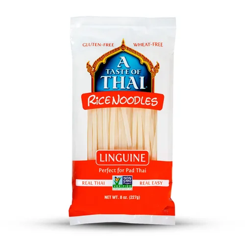 Vista 12 de A Taste of Thai Fideos de Arroz Fettuccine (Corte Recto) Sabor Tailandés de Calidad de Restaurante en Minutos Vegano, Sin Gluten, Sin Trigo, Sin