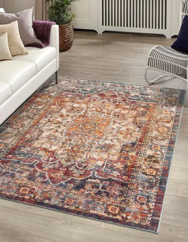 Vista 19 de Unique Loom colección Isabella - Alfombra de área Adjani (2 x 3 pies 1 pulgada, rectángulo, verde/ marfil)