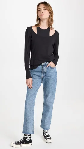 Vista 5 de Pistola Denim Camiseta en capas Leah para mujer