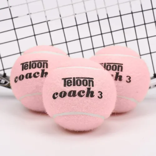 Vista 3 de Teloon Pelotas de tenis de entrenamiento de presión, bolsa de transporte de malla de 12 o 18 unidades, 4 colores disponibles, pelotas de tenis sin