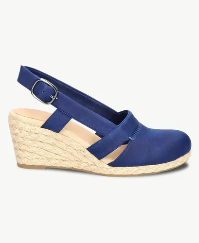Vista 4 de Juliet Holy Sandalias de cuña para mujer, alpargatas con plataforma y puntera cerrada